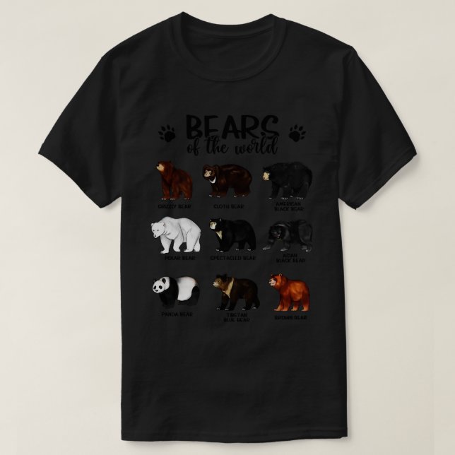 Bears of the world Bears T-Shirt (Design Front)