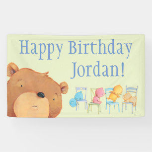 Bears on Chairs Birthday Banner