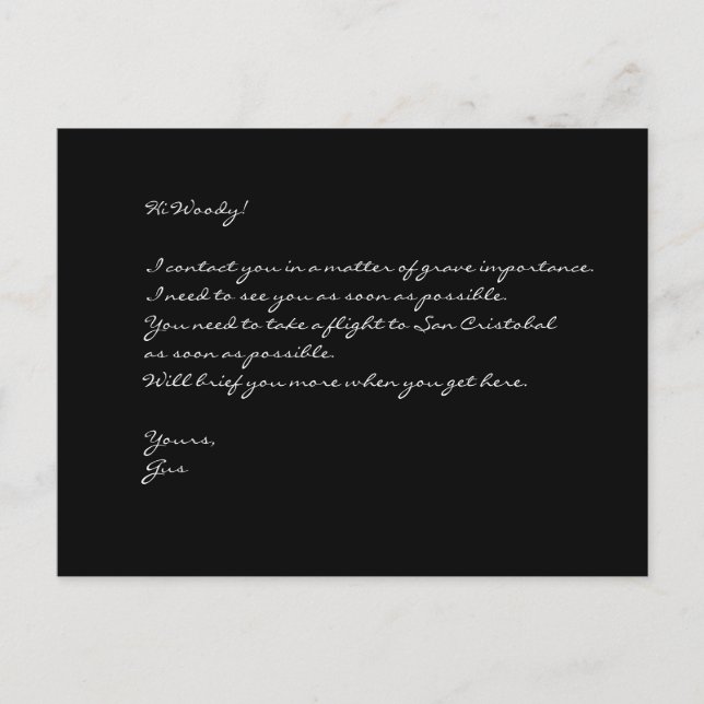 Bear's Pit "Gus needs you..." Postcard (Front)