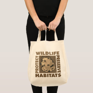 Bears - Protect Wildlife Preserve Habitats Tote Bag