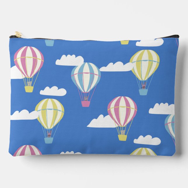 Bears & Rabbit Hot Air Balloon Day Out Accessory Pouch (Front)