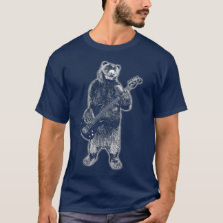 Bears Rock Grizzly Bear Playing Guitar  T-Shirt