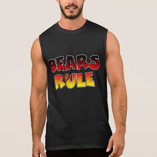 Bears Rule - Bear Paw imprint Sleeveless T-Shirt