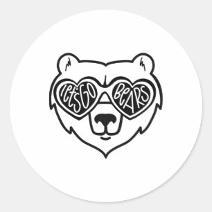 Bears School Sports Fan Team Spirit Classic Round Sticker