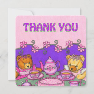 Bears Tea Party Thank You Cards