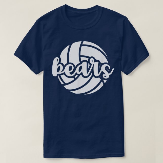 Bears Volleyball Team Mascot School Spirit Game Da T-Shirt (Design Front)