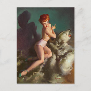 Bearskin Pin Up Postcard