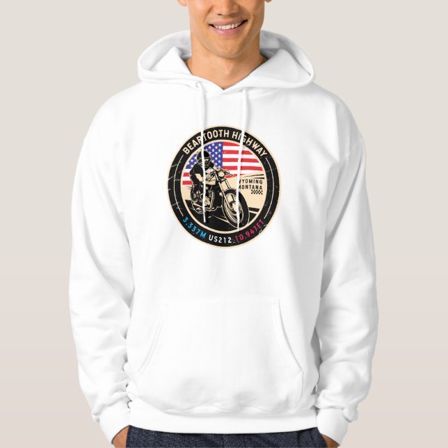Beartooth Highway All American Roads Motorcycle Hoodie (Front)