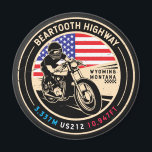 Beartooth Highway All American Roads Motorcycle Magnet<br><div class="desc">Beartooth Highway done in a vintage,  distressed style emblem. It is a famous All-American Road found in Wyoming and Montana.</div>