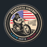 Beartooth Highway All American Roads Motorcycle Magnet<br><div class="desc">Beartooth Highway done in a vintage,  distressed style emblem. It is a famous All-American Road found in Wyoming and Montana.</div>