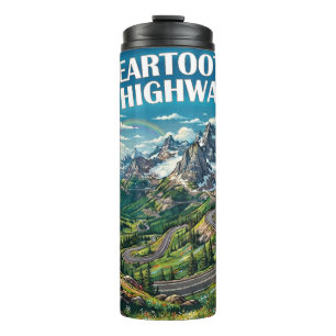 Beartooth Highway Montana Wyoming Rainbow Thermal Tumbler