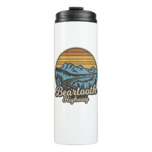 Beartooth Highway Montana Wyoming Retro Thermal Tumbler