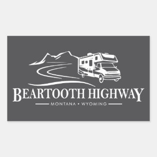 Beartooth Highway Recreational Vehicle Rectangular Sticker
