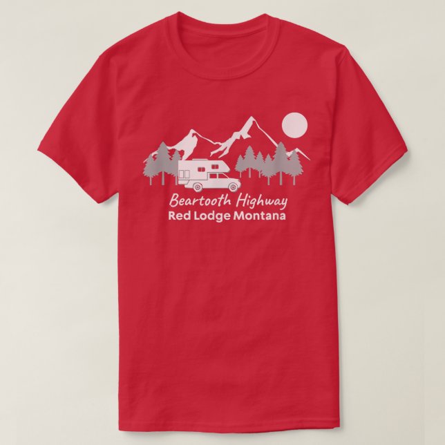 Beartooth Highway Red Lodge Montana  Truck Camper  T-Shirt (Design Front)