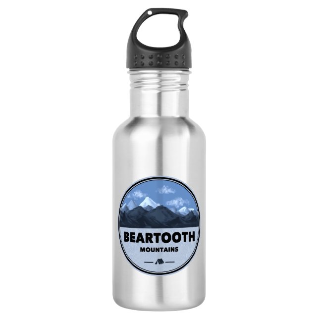 Beartooth Mountains Montana Wyoming Camping 532 Ml Water Bottle (Front)