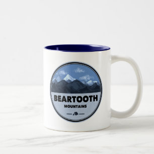 Beartooth Mountains Montana Wyoming Camping Two-Tone Coffee Mug