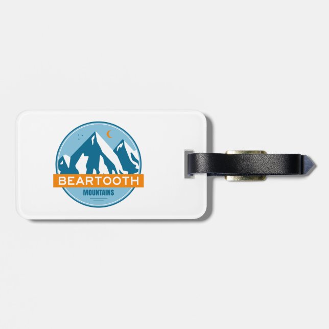 Beartooth Mountains Montana Wyoming Luggage Tag (Back Horizontal)
