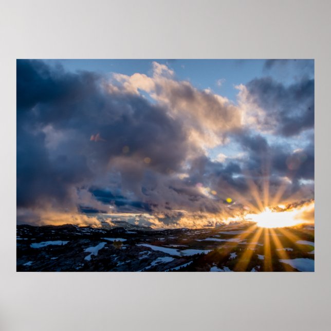 Beartooth Mountains Sunset Poster (Front)