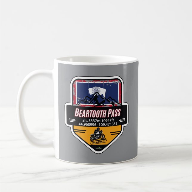 Beartooth Pass Motorcycle US 212 01 Coffee Mug (Left)