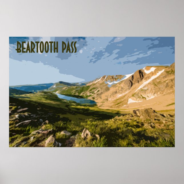 Beartooth Pass Vintage Poster (Front)