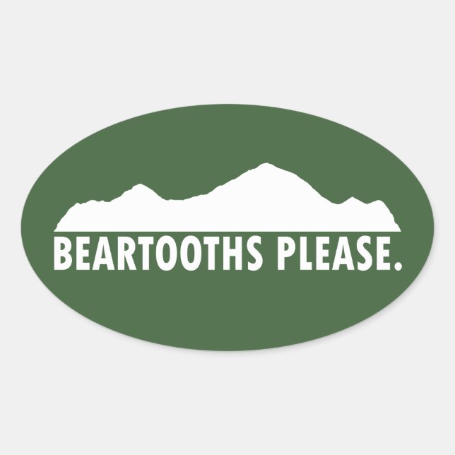 Beartooths Please Oval Sticker (Front)