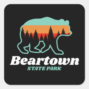 Beartown State Park West Virginia Retro Vintage  Square Sticker