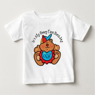 Beary 1st Birthday Boy Baby T-Shirt