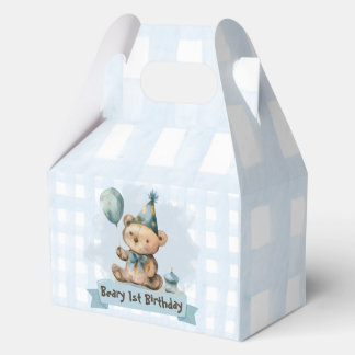 Beary 1st Birthday Favor/Candy Box