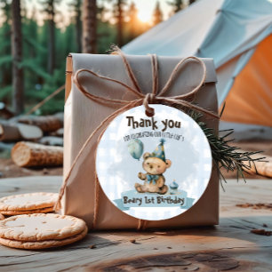 Beary 1st Birthday Favour Tags