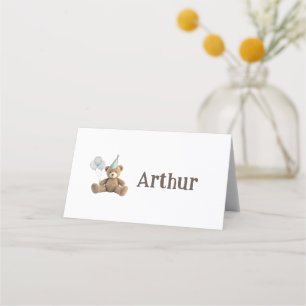 Beary 1st birthday party place cards