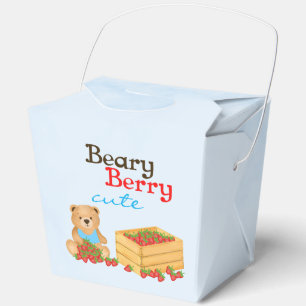 Beary Berry Cute Blue Strawberry Cub For Kids Favour Box