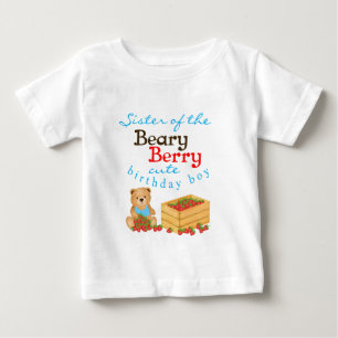 Beary Berry Cute Cub's Strawberry Sister Birthday Baby T-Shirt
