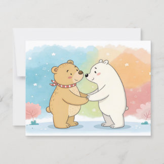 Beary Best Friends Postcard