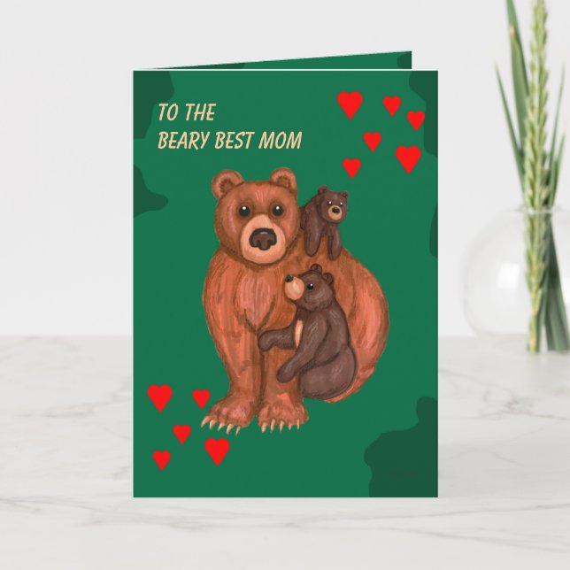 Beary Best Mum - For Mother Card (Front)