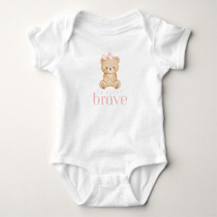 beary brave childhood cancer sick kids cute baby bodysuit