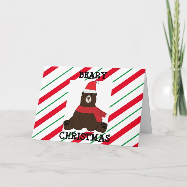 Beary Chiristmas Santa Card (Front)