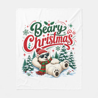 Beary Christmas Fleece Blanket
