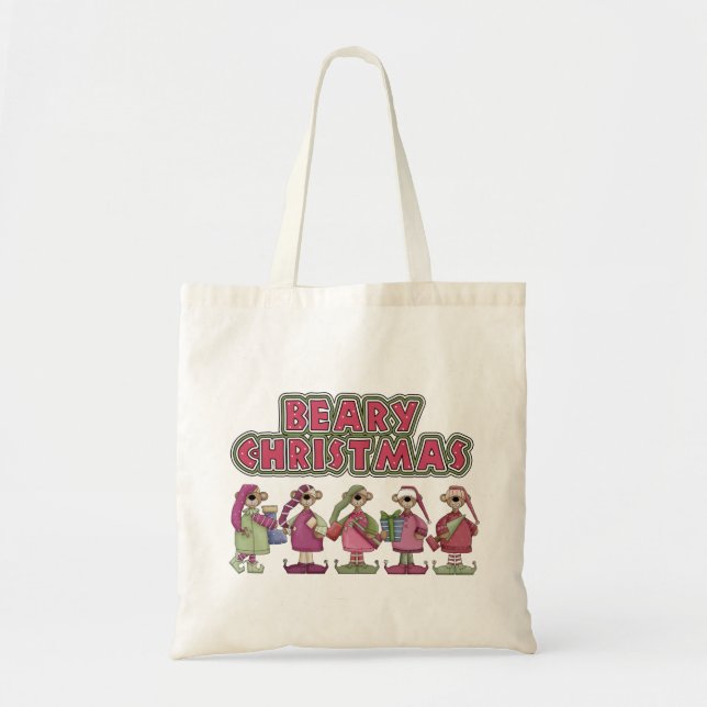 Beary Christmas Gift Tote Bag (Front)