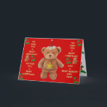BEARY CHRISTMAS! Greeting card<br><div class="desc">Red Greeting card with teddy bears,  christmas red birds and a message. Zazzitup want 2 say 2 everyone,  everywhere have a  Beary Blessed and a safe Holiday Season!</div>