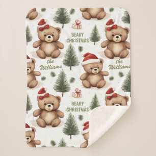 Beary Christmas  Sherpa Blanket