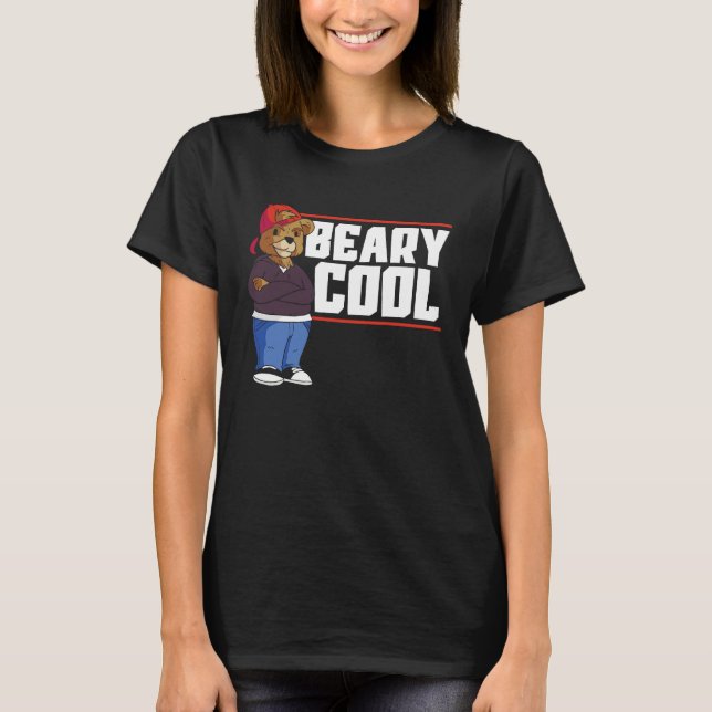 Beary Cool Bear Lover Wildlife Animal Bear 1 T-Shirt (Front)