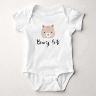 Beary Cute   Tan Baby Bodysuit