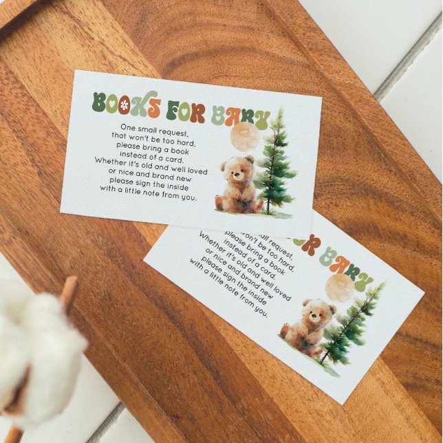 Beary Cute Woodland Baby Shower Books for Baby  Business Card (Beary Cute Woodland Baby Shower)