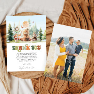 Beary Cute Woodland Baby Shower Thank You Card