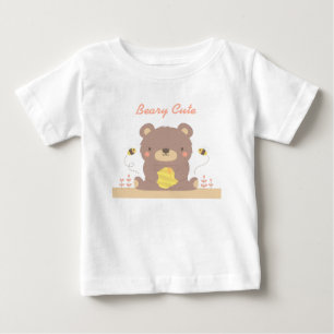 Beary Cute Woodland Little Bear For Babies Baby T-Shirt