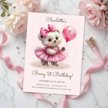 Beary First Birthday Ballerina Bear