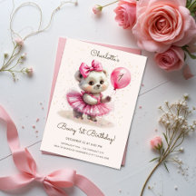 Beary First Birthday Pink Ballerina Bear
