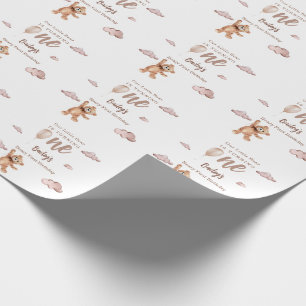 Beary First Birthday Wrapping Paper