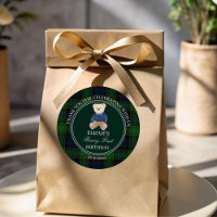 Beary first teddy bear green plaid birthday favour