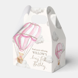 Beary First Teddy Bear Hot Air Balloon Birthday Favour Box